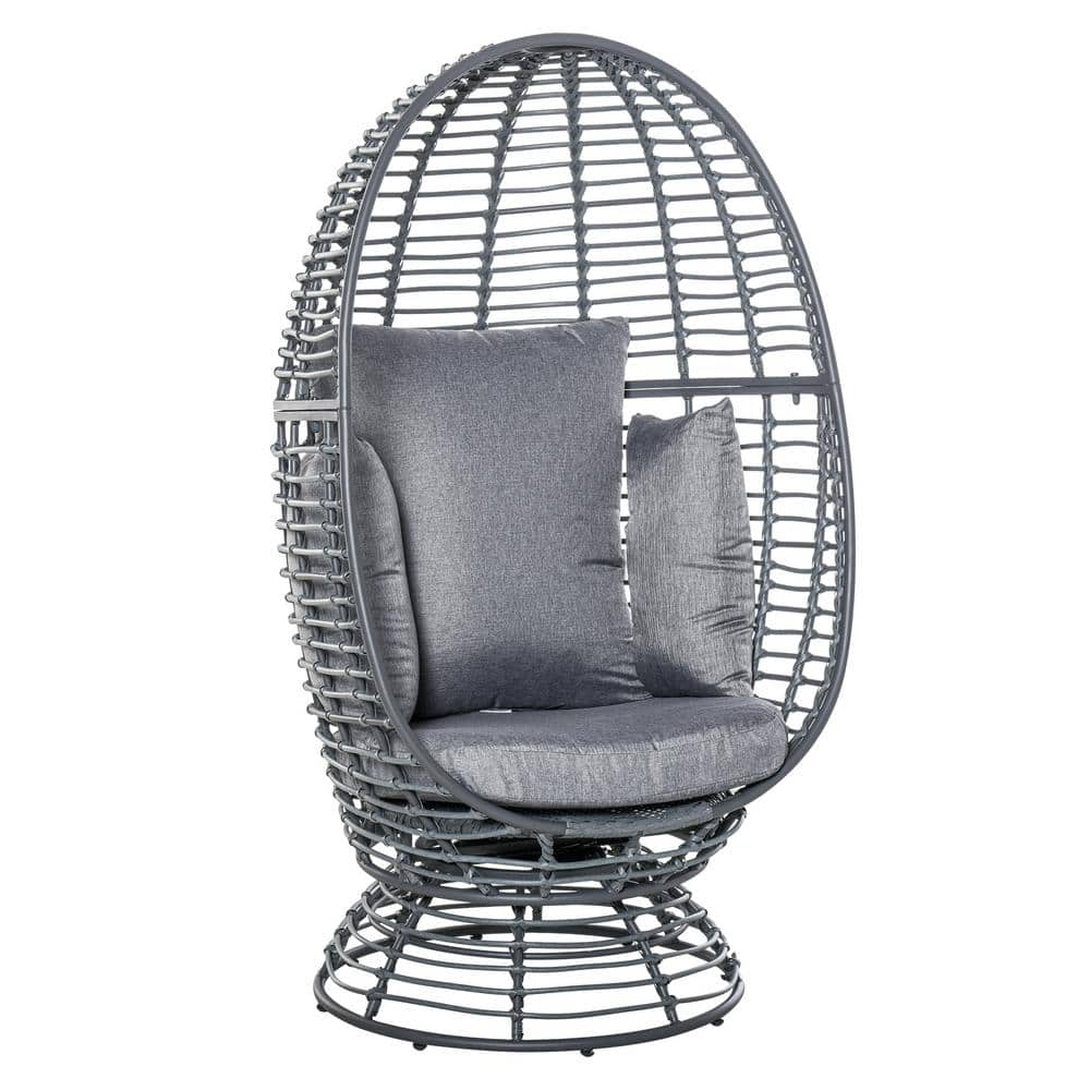 grey basket chair