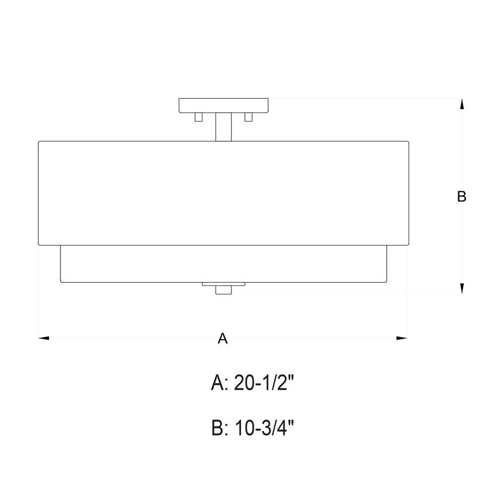 Burnaby 20.5" Matte Brass Drum Semi-Flush Mount Ceiling Light