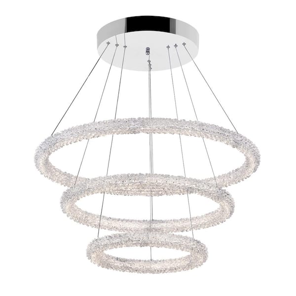 CWI Lighting Arielle LED Chandelier With Chrome Finish