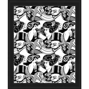 Eight Heads by M.C. Escher Gallery Black Framed Abstract Oil Painting Art Print 18.5 in. x 23.5 in.