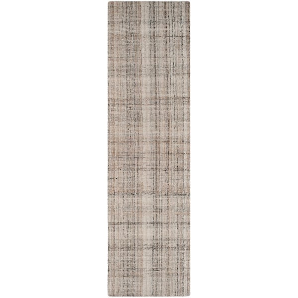 SAFAVIEH Abstract Camel/Black Doormat 2 ft. x 4 ft. Striped Area Rug