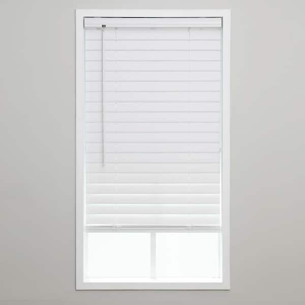 Hampton Bay White Cordless Room Darkening Vinyl Mini Blinds with 1 in.  Slats-39 in. W x 72 in. L (Actual Size 38.5 in. W x 72 in. L)  10793478353187 - The Home Depot