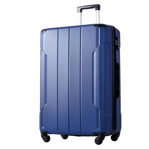 Tatahance 28 in. Blue ABS Hard Shell Lightweight Single Spinner Suitcase with TSA Approved Lock
