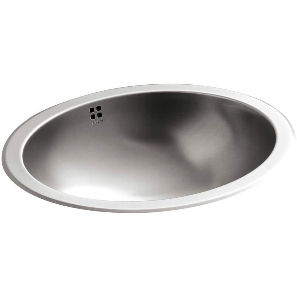Kohler Bachata Undermount Stainless Steel Bathroom Sink In Stainless Steel With Luster K 2609 Su Na The Home Depot