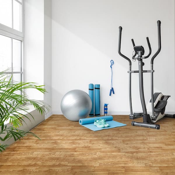 Pine 24 in. W x 24 in. L x 0.38 in. Thick Foam Interlocking Gym Floor -Tiles (30-Tiles/Pack) (120 sq. ft.)