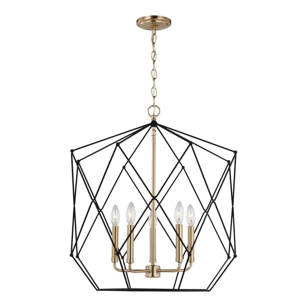 Generation Lighting Zarra 5-Light Satin Brass Large Lantern