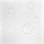 Bruno Ultra Pure White - Satin (Behr) 1.6 ft. x 1.6 ft. Decorative Foam Glue Up Ceiling Tile (21.6 sq. ft./case)