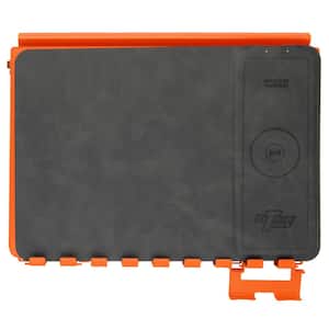 12.5 in. W Steel Media/Tech Holder with Phone Charging Pad for RX & DX Series Extreme Power Workstation Hutches, Orange