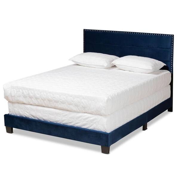 Baxton Studio Tamira Blue Queen Bed 183 11276 HD The Home Depot