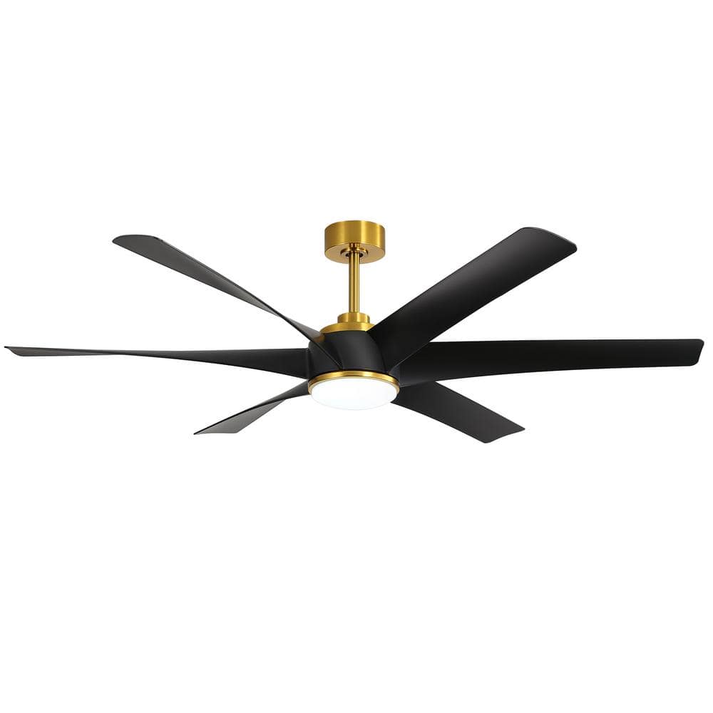 AYHB♡F Breezary Hector II 65 in. Integrated LED Indoor Black-Blade