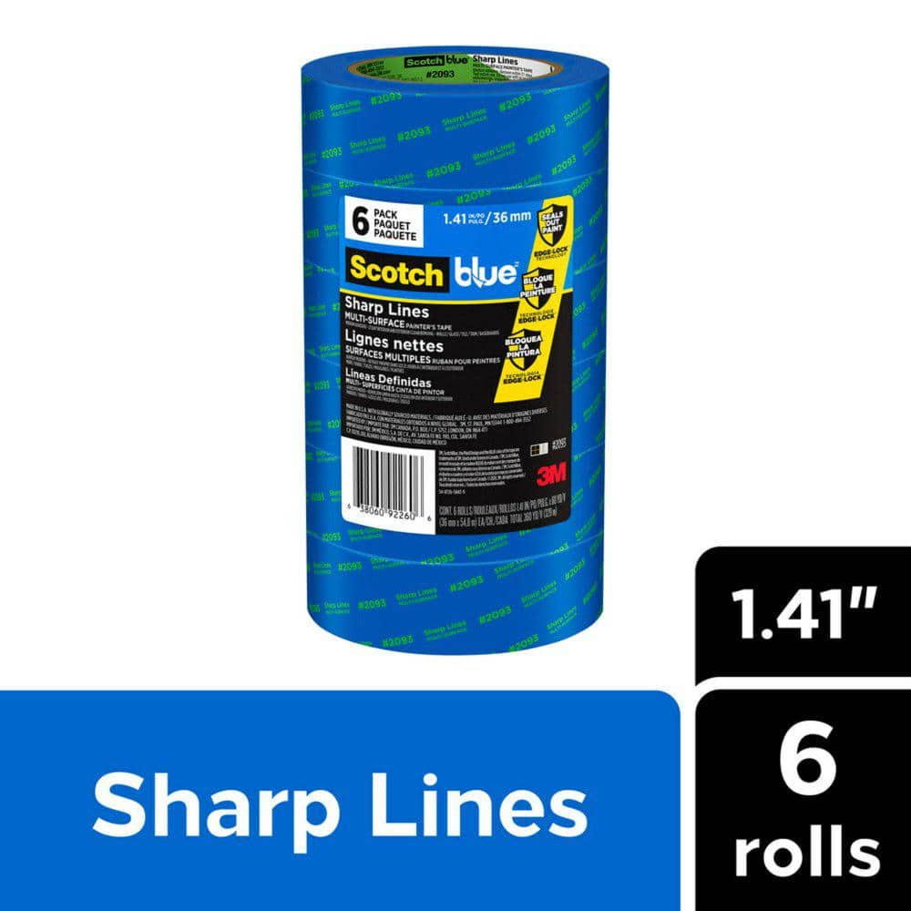 ScotchBlue 1.41 in. x 60 yds. Sharp Lines Multi-Surface Painters Tape with