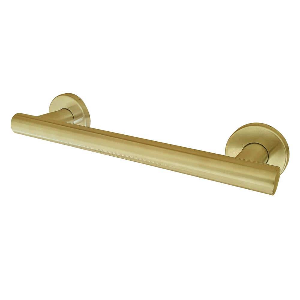 Kingston Brass Berwyn 12 in. x 1.25 in. Grab Bars in Brushed Brass