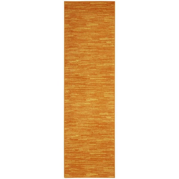 6' Orange Indoor Outdoor Runner Rug
