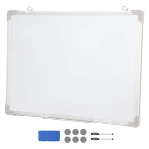 Magnetic Whiteboard 24 in. x 18 in. Dry Erase Board for Wall with Aluminum Frame, White Board