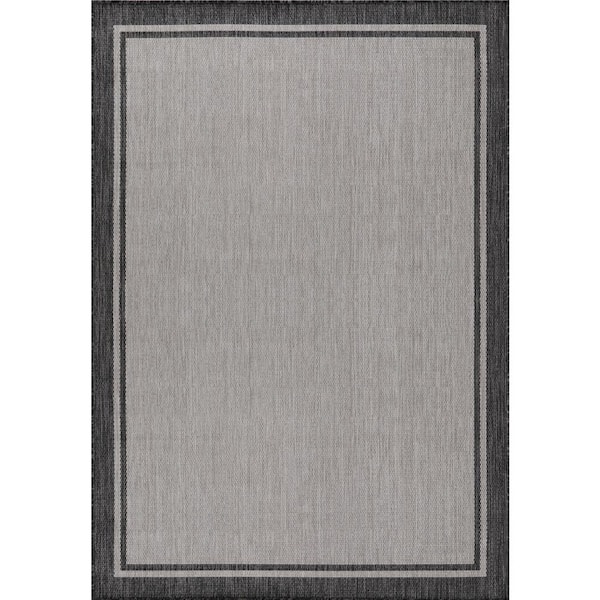 Project Source 6 X 8 (ft) Gray Indoor/Outdoor Solid Area Rug in the Rugs  department at