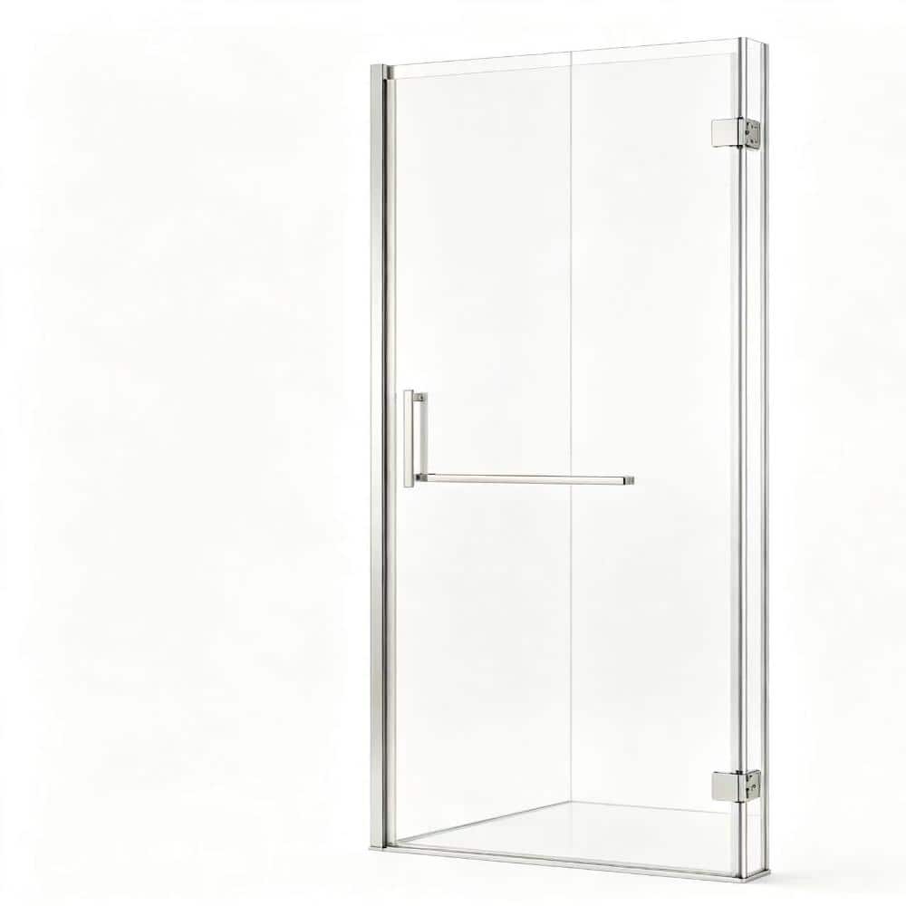 "29""-30""W x 72""H Frameless Swing Pivot Shower Door, 6mm Explosion Proof Tempered Glass, Brushed Nickel Hardware" price history on PriceWatchPro