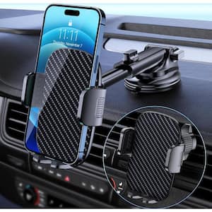 Car Phone Holder Mount for Car Windshield Dashboard Air Vent Universal in Black