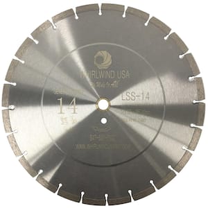 14 in. 24-Teeth Segmented Diamond Blade for Dry or Wet Cutting Concrete, Stone, Brick and Masonry