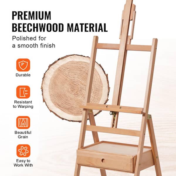 VEVOR Studio H-Frame Easel, Holds Canvas Art up to 36 in