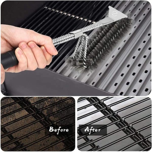Stainless Steel Grill Scraper- Bbq Grill Cleaner Tool With
