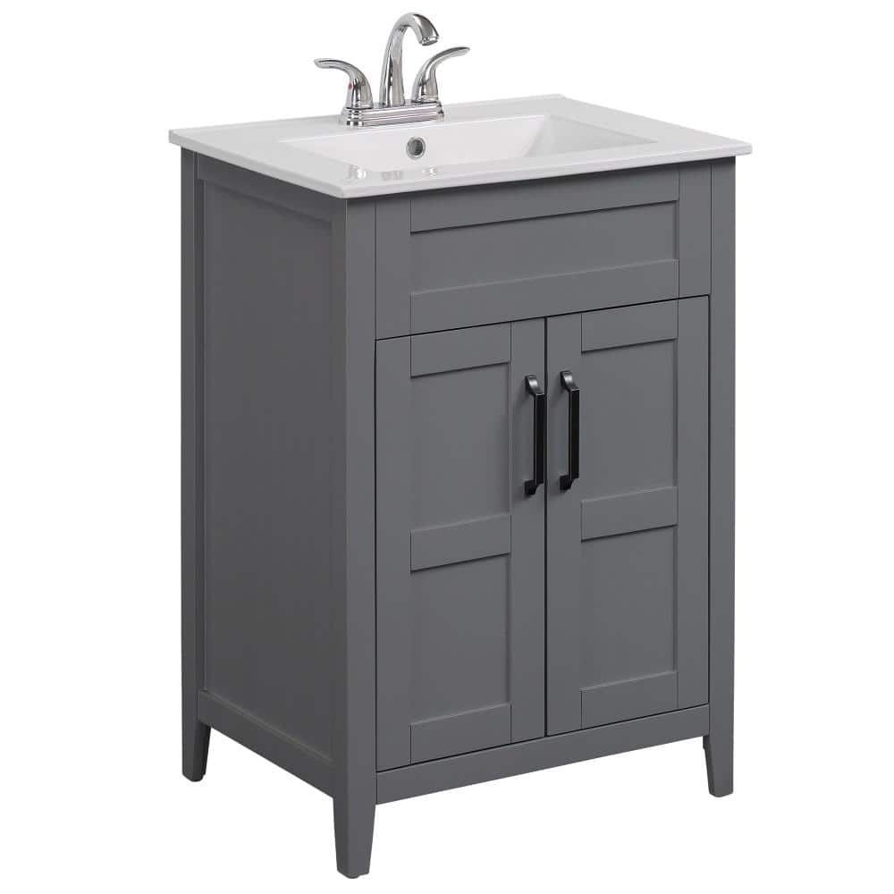 Twin Star Home 24 in. W x 18 in. D x 34 in. H Single Bathroom Vanity ...