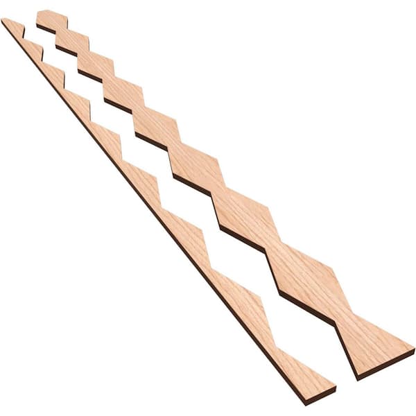 Ekena Millwork Cimarron 47 in. H x 0.375 in. W Slatwall Panels in Hickory 24-Pack