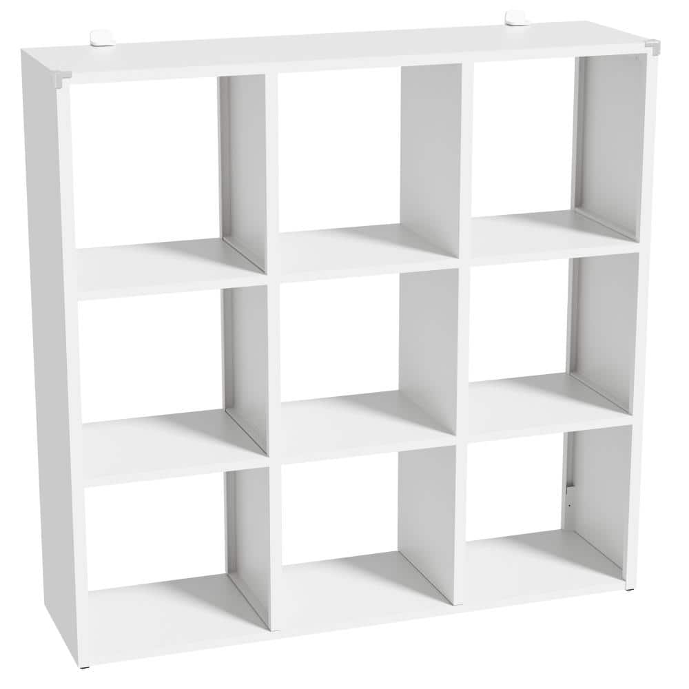"11.8""x41""x41.4"" White 9-Cube Metal Bookshelf, Display Storage Organizer for Living Room, Bedroom, Home Office" price history on PriceWatchPro
