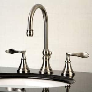 French 8 in. Widespread 2-Handle High-Arc Bathroom Faucet in Brushed Nickel