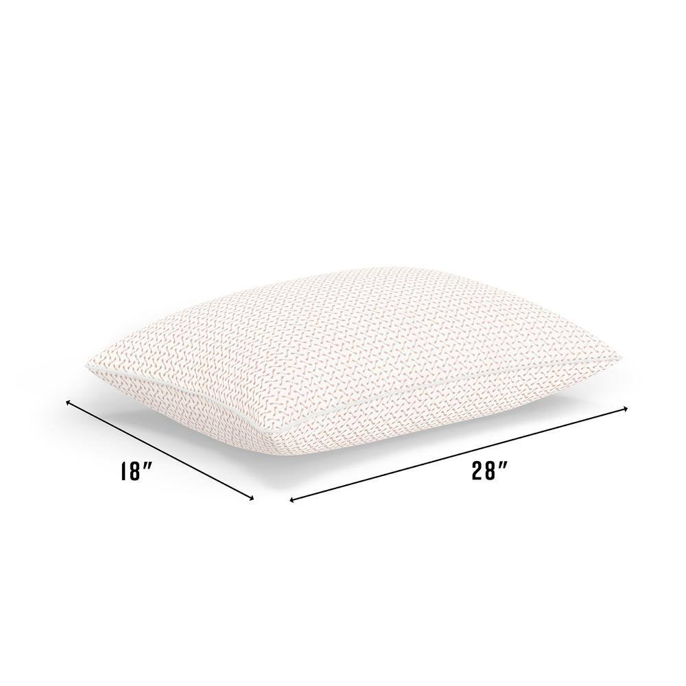 Jumbo White Memory Foam Bed Pillow with Copper Cover