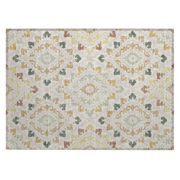 Chantille Machine Washable Indoor/Outdoor Abstract ACN3151 Cream 3 ft. x 4 ft. Area Rug
