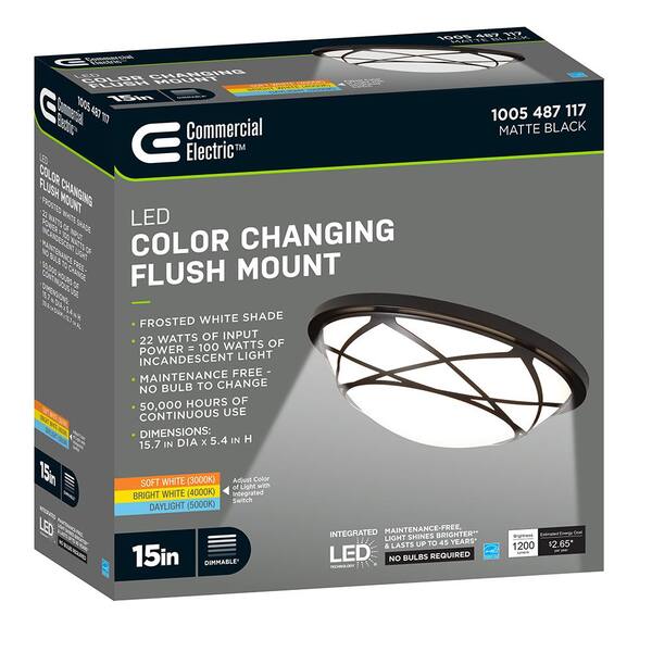 hampton bay 15 in led color changing ceiling light