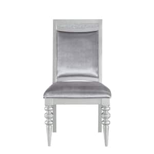 Fabric and Platinum Maverick Side Chair (Set of 2)