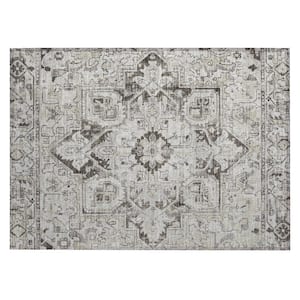 Chantille ACN570 Ivory 1 ft. 8 in. x 2 ft. 6 in. Machine Washable Indoor/Outdoor Geometric Area Rug