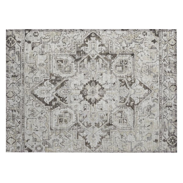 Addison Rugs Chantille ACN570 Ivory 1 ft. 8 in. x 2 ft. 6 in. Machine Washable Indoor/Outdoor Geometric Area Rug