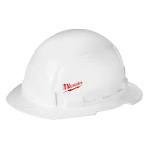 BOLT White Type 1 Class E Full Brim Hard Hat with Small Logo