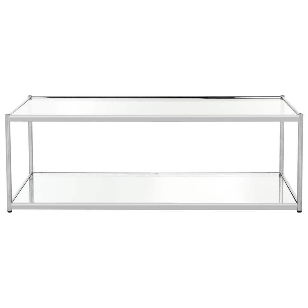 Bauhaus Chrome Glass Rectangular Coffee Table