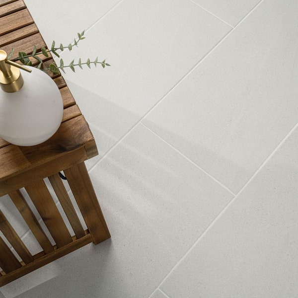 MSI Bellevue White 12 in. x 24 in. Matte Porcelain Limestone Look