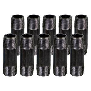 Black Steel Pipe, 1 in. x 4 in. Nipple Fitting (Pack of 10)