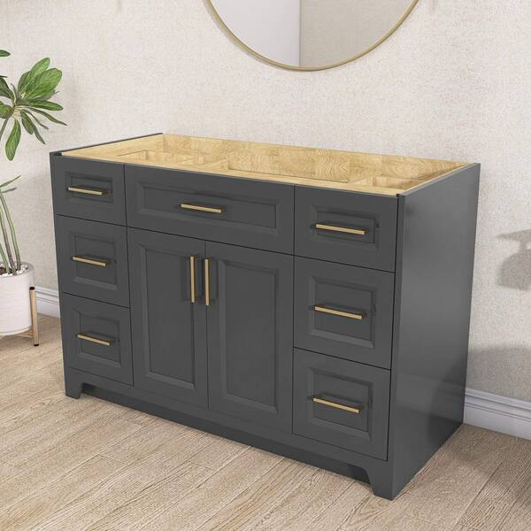 Zeafive Gey 48 in. Bath Vanity Cabinet without Top Solid