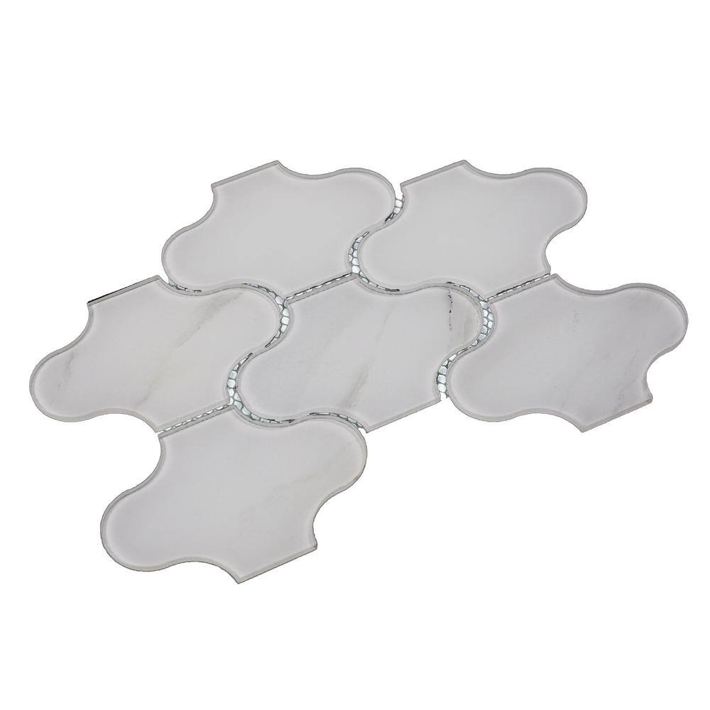 Tuscan Calacatta White 9 in. x 12 in. Glossy Glass Mosaic Wall Tile (1.04 sq. ft.) price history on PriceWatchPro