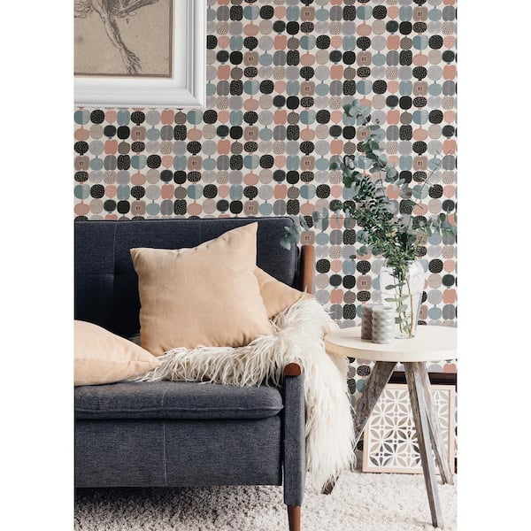 Pink and Grey Kompotti Peel and Stick Wallpaper