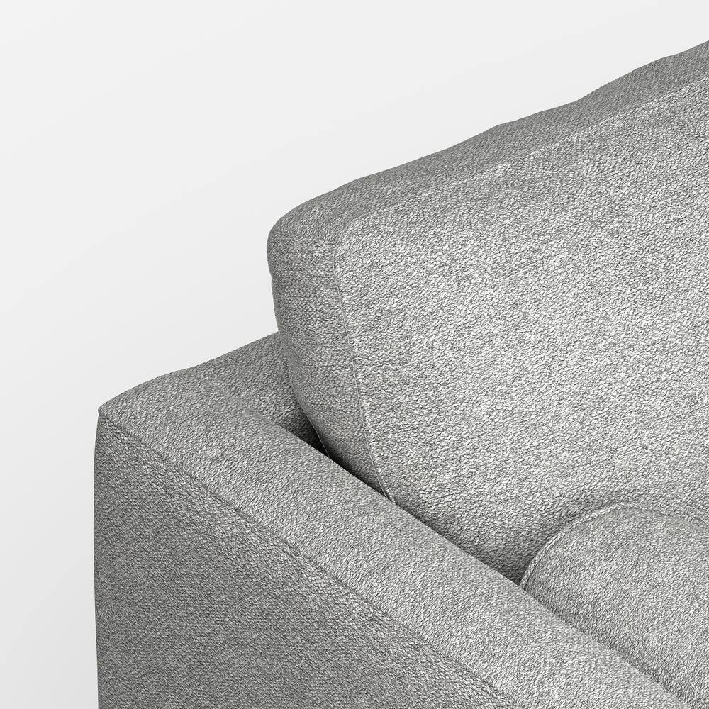 Mist Grey Woven-Blend Fabric Right Sectional Sofa with Chaise