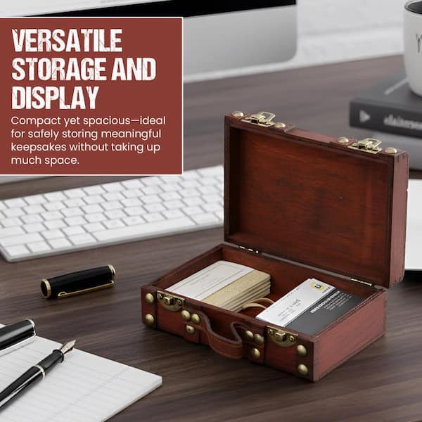 Vintiquewise Wooden Vintage Luggage Trunks - Antique Carry on
