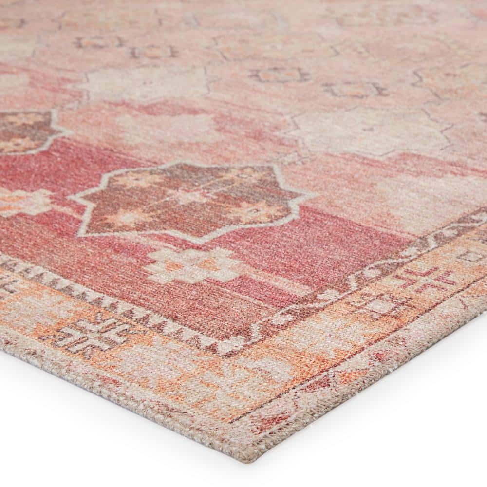 Reversible Blue Medallion 5' x 7' Easy Care Synthetic Rug