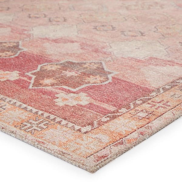 Bijou Pink/Orange 7 ft. 6 in. x 9 ft. 6 in. Medallion Area Rug