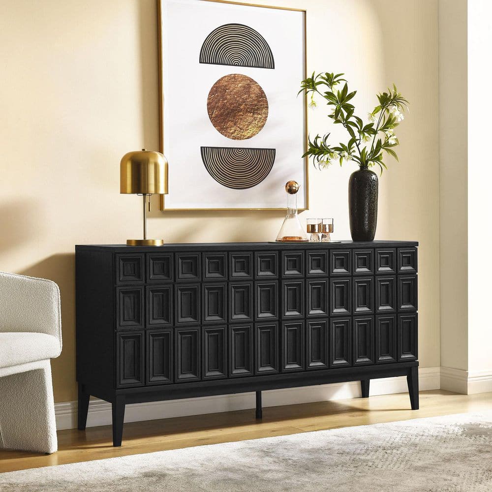 Modway Samos 62 in. Retro Modern MDF Sideboard with Storage in