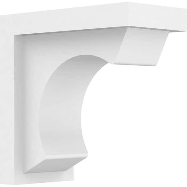 Ekena Millwork 3-1/2 in. x 7 in. x 7 in. Standard Emerson Unfinsihed Architectural Grade PVC Bracket