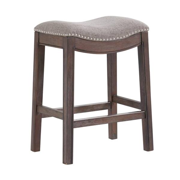 Alaterre Furniture Williston 26 in. Rectangle Dark Brown Backless Wood Counter Height Stool with