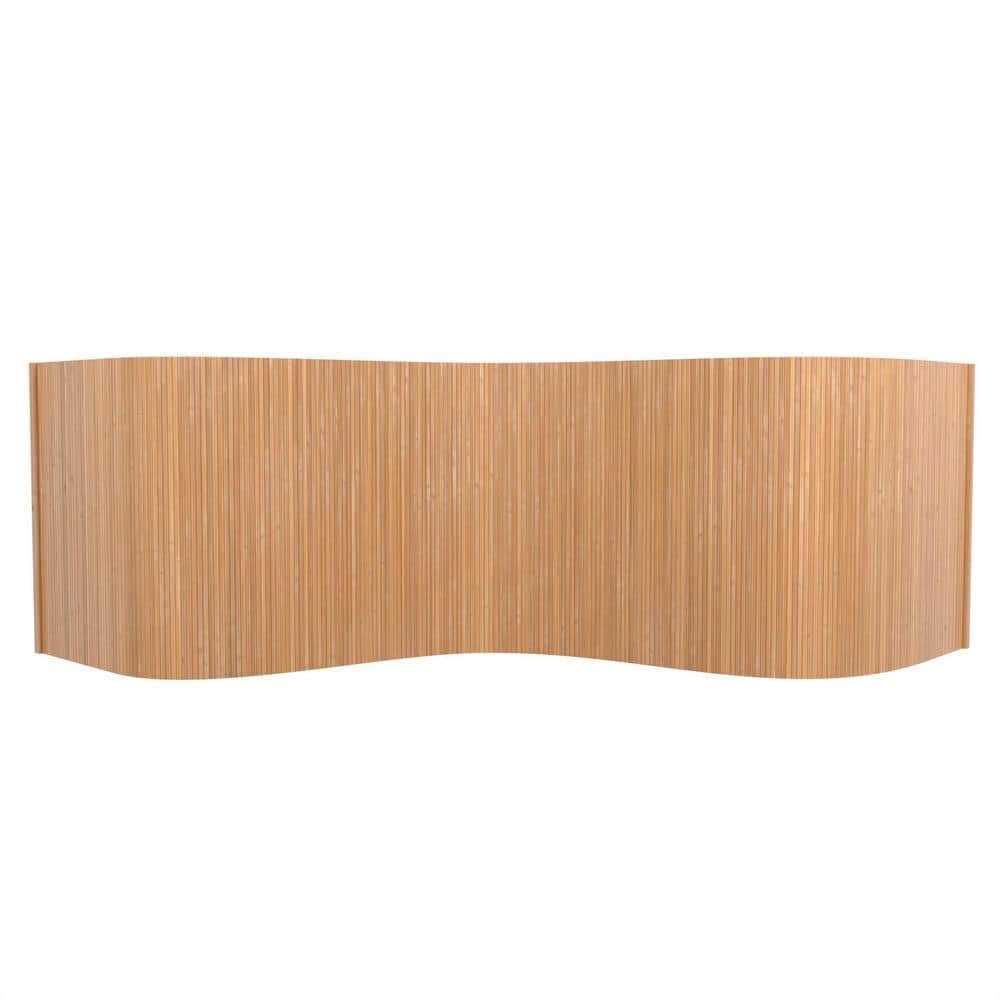 Natural Bamboo Wave Desktop Privacy Screen
