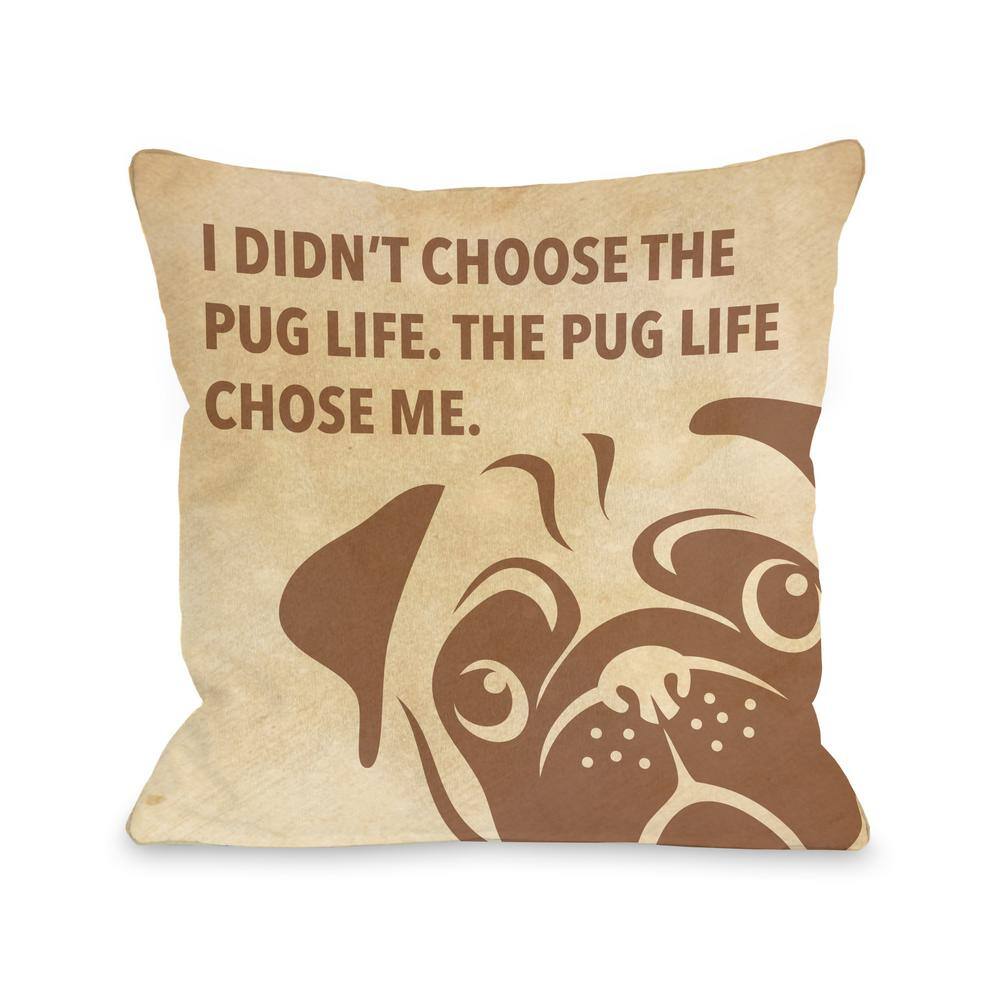 pug throw pillow